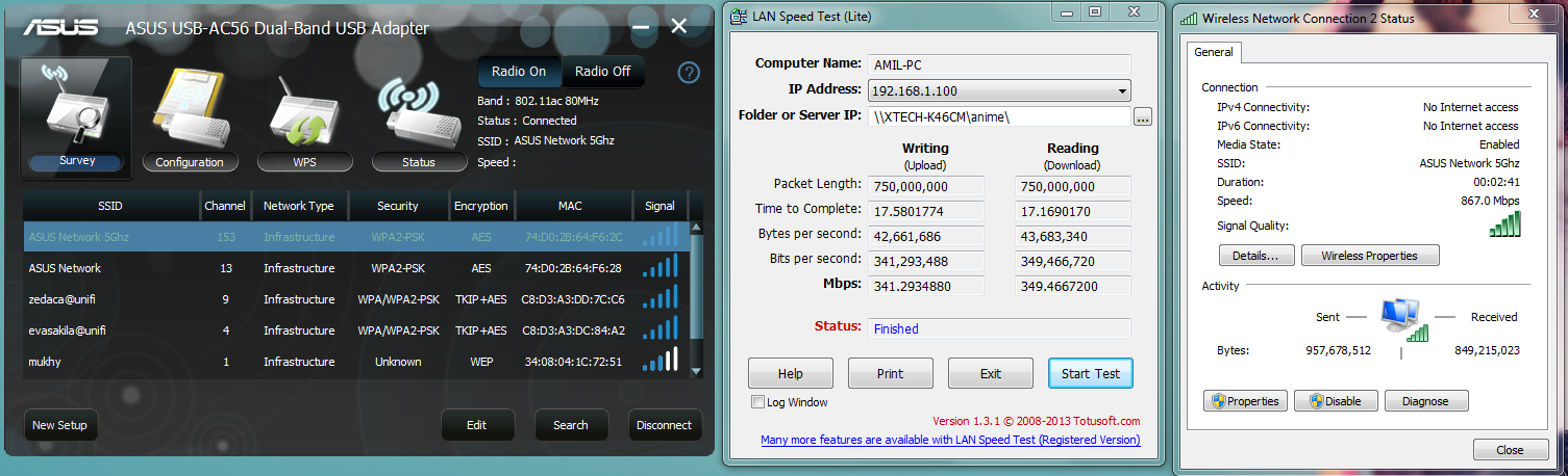 ASUS RT-AC68U REVIEW - 42 5.4GHz Test