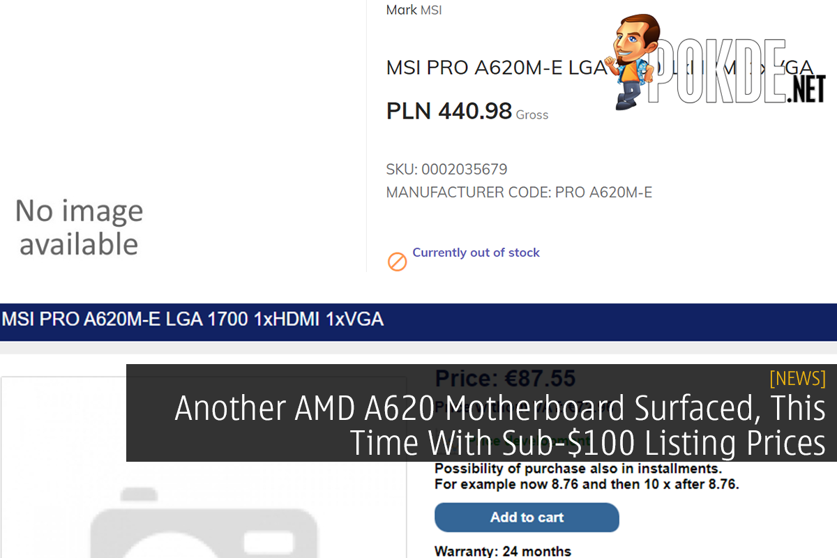 Another AMD A620 Motherboard Surfaced, This Time With Sub-$100 Listing Prices - 33