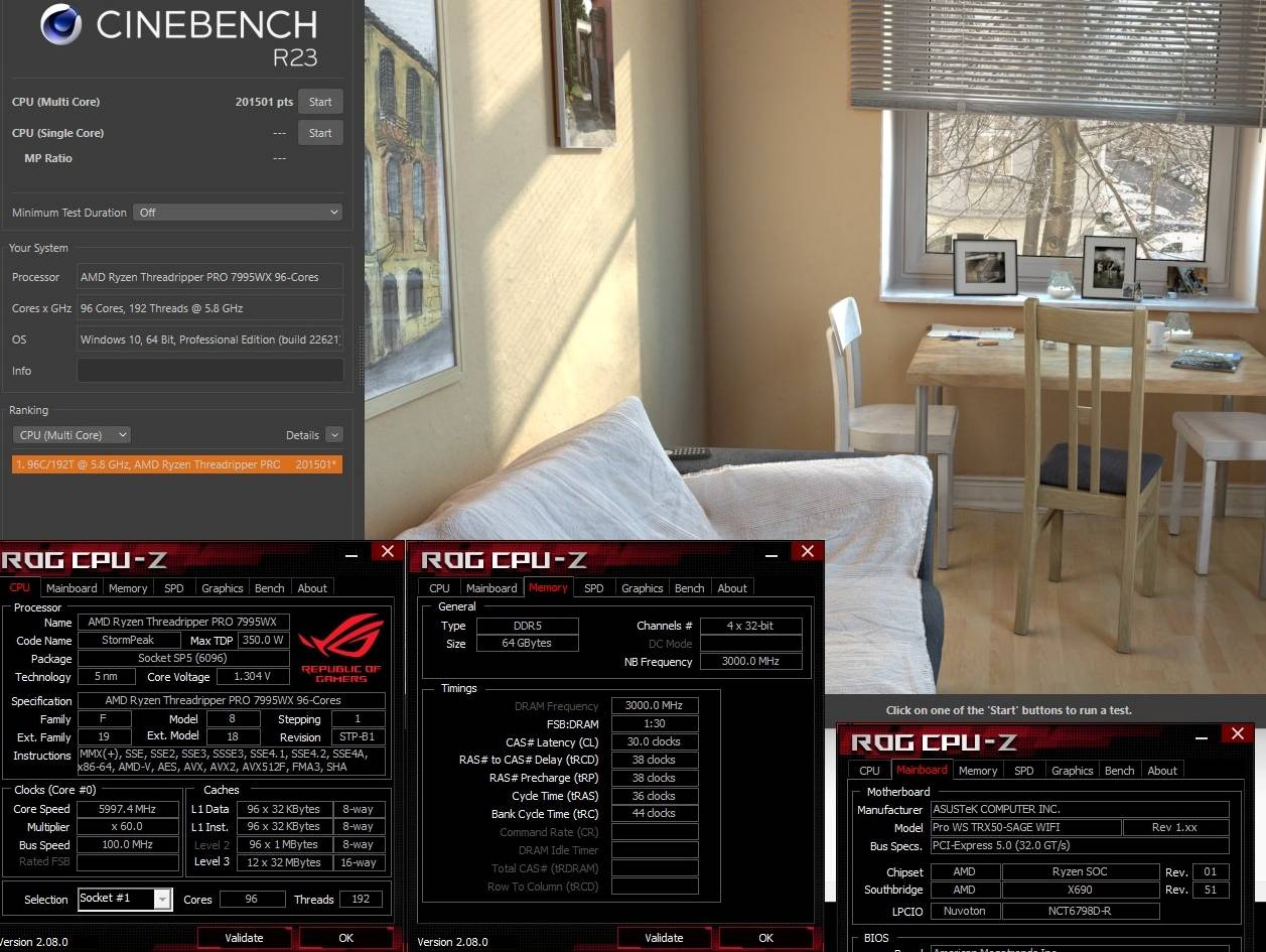 AMD Threadripper 7995WX Guzzles 1,600 Watts For Its New Cinebench World Record Attempt - 17 AMD Threadripper 7995WX Guzzles 1,600 Watts For Its New Cinebench World Record Attempt - 16