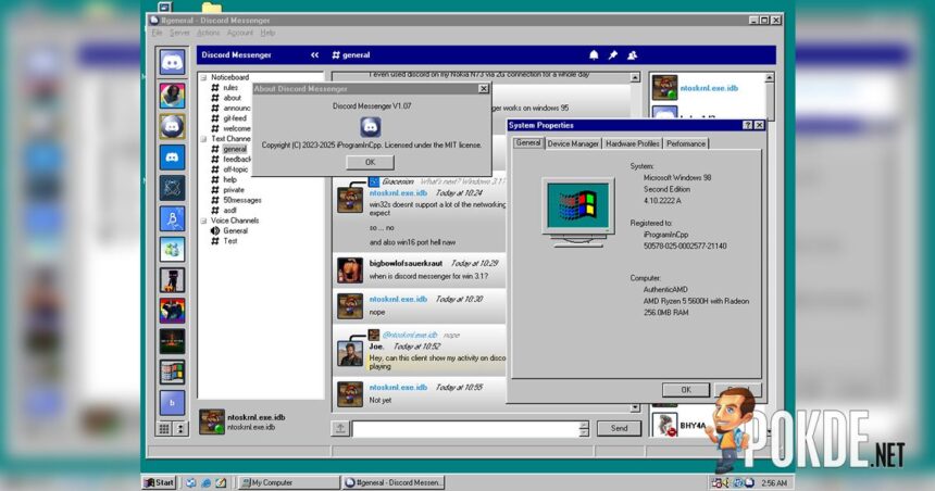 One Developer Modified Discord To Work On Windows 98 SE - 13