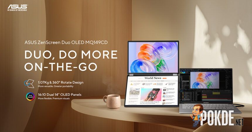 ASUS Announces Dual-Screen ZenScreen Duo OLED MQ149CD External Display - 13